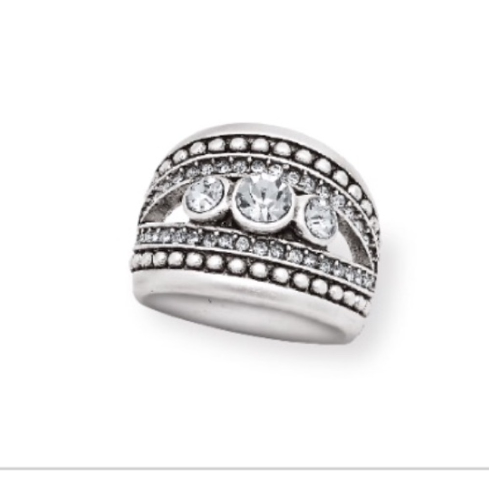 STATELY Silver and Crystal Ring by Premier Designs